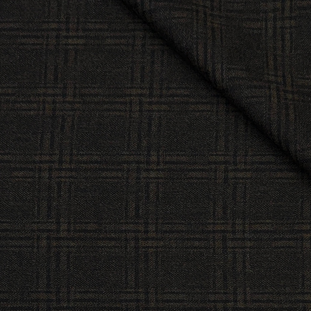 Tweed Blazer Fabric Reid N Taylor 100% Wool Broad Check Colour Cedar Brown